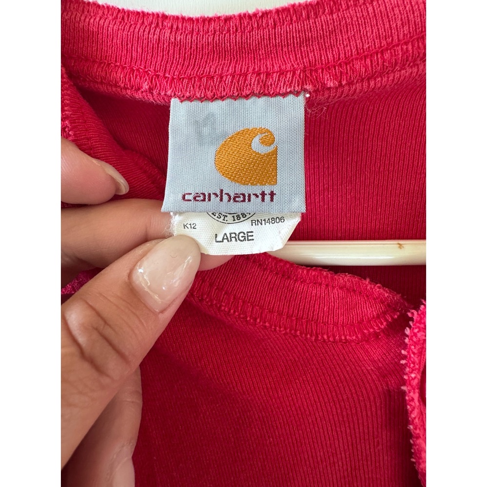 Vintage Carhartt Red Union Suit Thermal One Piece Long John K12 Mens Large - Picture 5 of 10